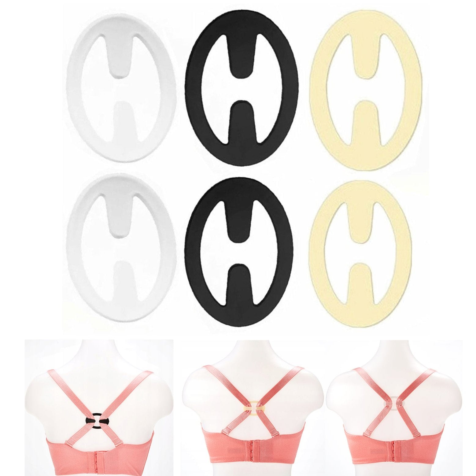 Set 6 cleme de strangere a curelei sutienului, Zola®, 3 culori, plastic, 5 cm Set 6 cleme de strangere a curelei sutienului, Zola®, 3 culori, plastic, 5 cm